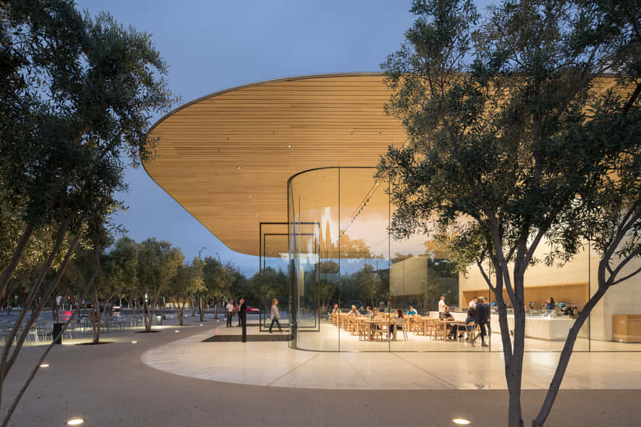 Apple Park Visitor Center Dusk Wallpaper