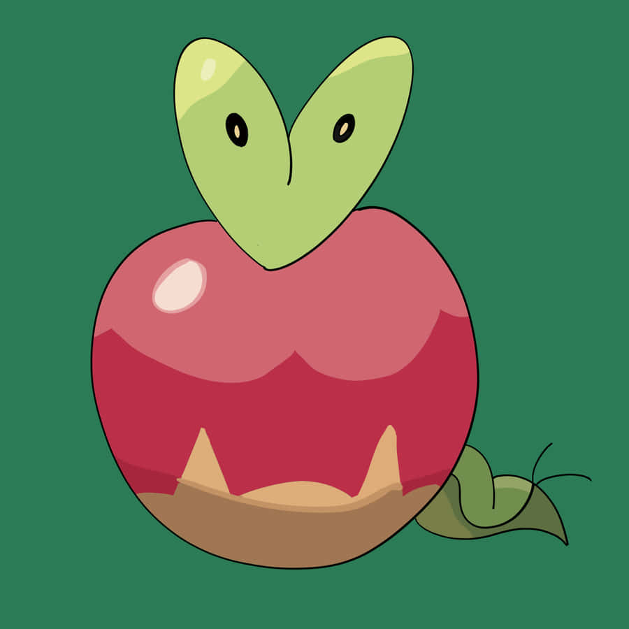Applin On Green Background Wallpaper