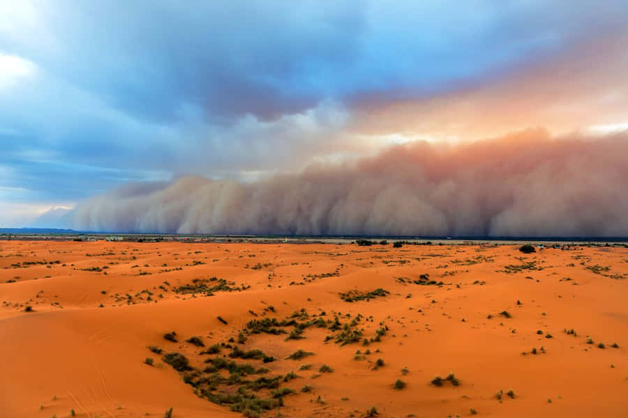Approaching_ Dust_ Storm_ Desert_ Landscape.jpg Wallpaper