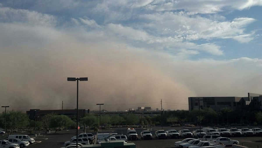 Approaching_ Dust_ Storm_ Over_ City_ Parking_ Lot.jpg Wallpaper