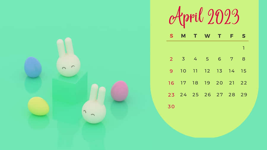 April 2023 Monthly Calendar Wallpaper