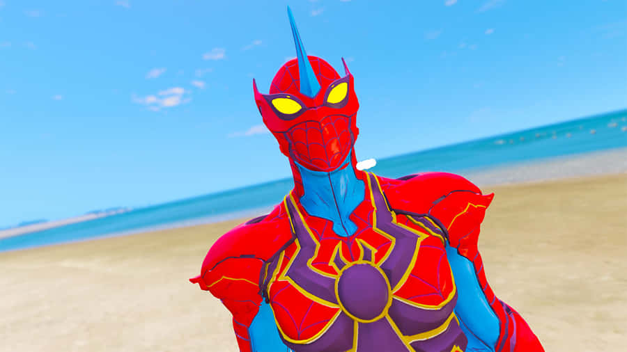 Arachnid Creeping On A Branch In A Tropical Forest Wallpaper