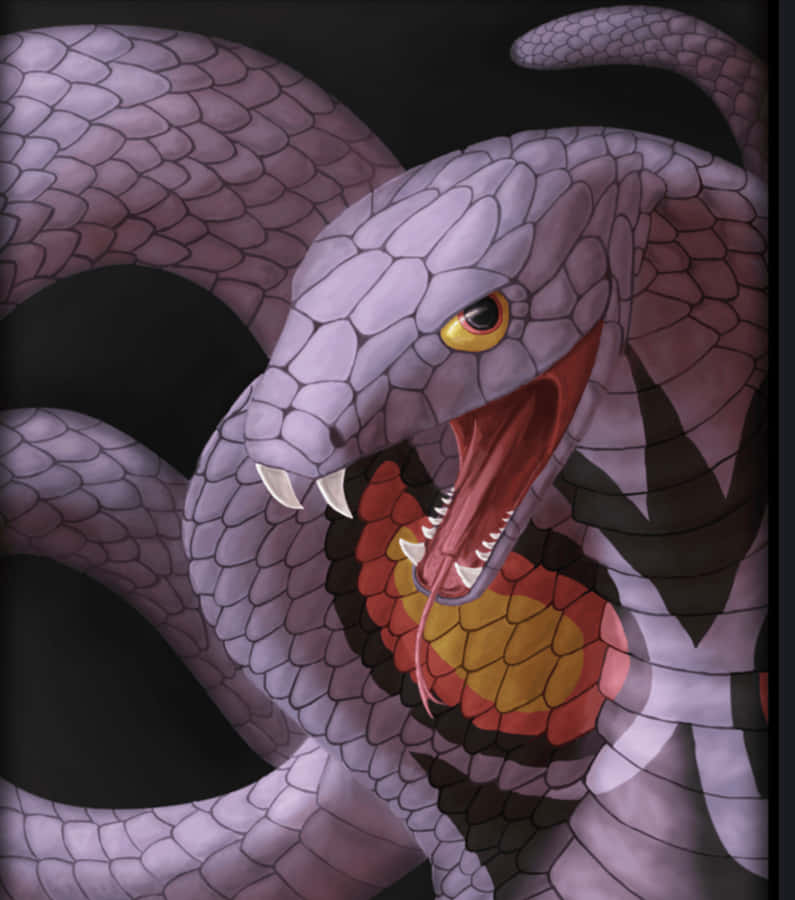 Arbok On Dark Background Wallpaper