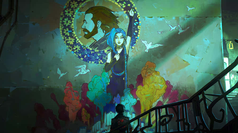 Arcane Season 2 Mural Scene Wallpaper
