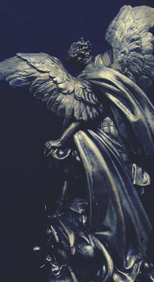 Archangel Michael Statue Wallpaper