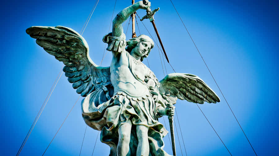 Archangel Michael Statue Wallpaper