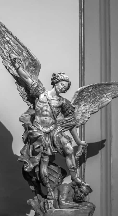 Archangel Michael Statue Wallpaper
