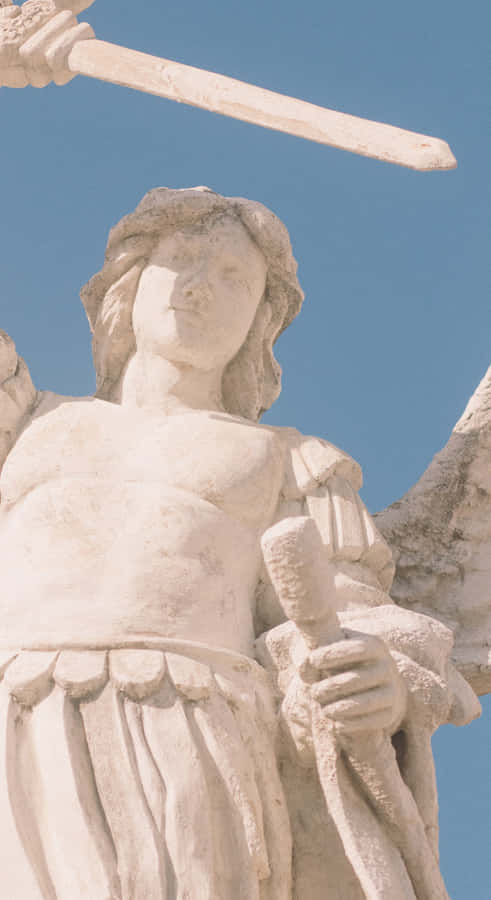 Archangel Michael Statue Wallpaper