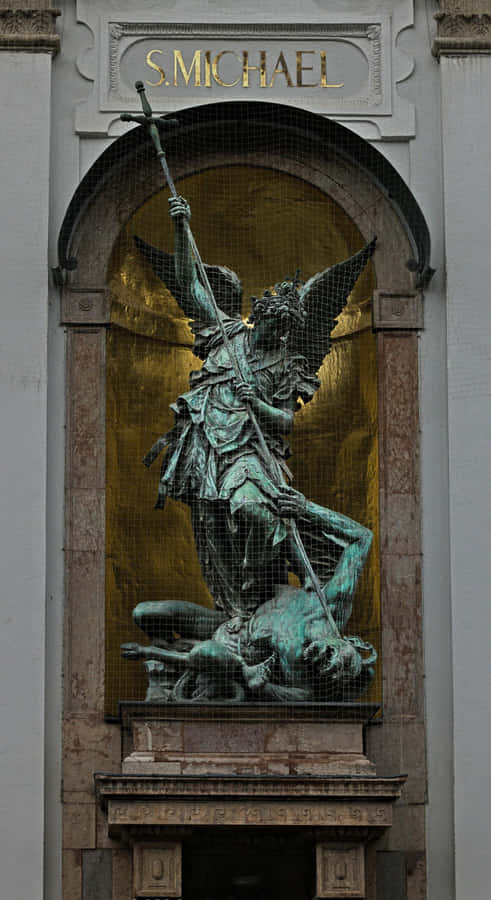 Archangel Michael Statue Wallpaper