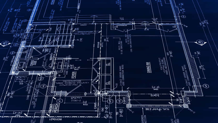 Architectural Blueprint Design Wallpaper