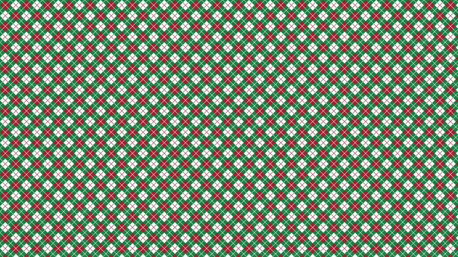 Argyle Christmas Aesthetic Pattern Wallpaper