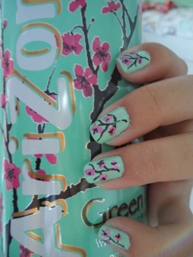 Arizona Cherry Blossom Nail Art Wallpaper