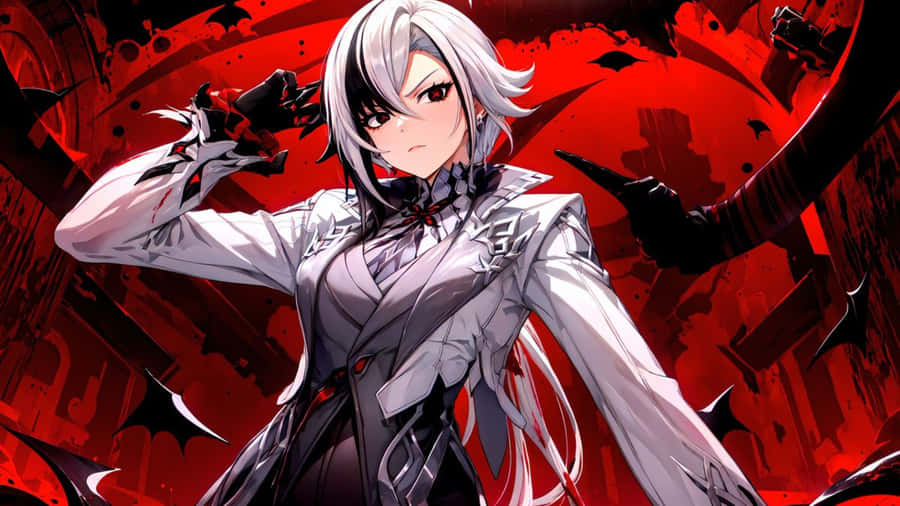 Arlecchino Character Art Wallpaper