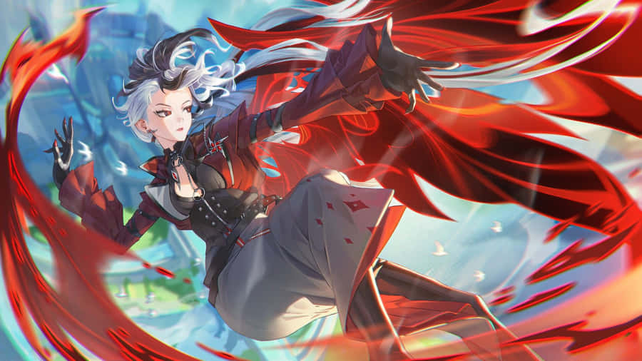 Arlecchino Character Art Wallpaper