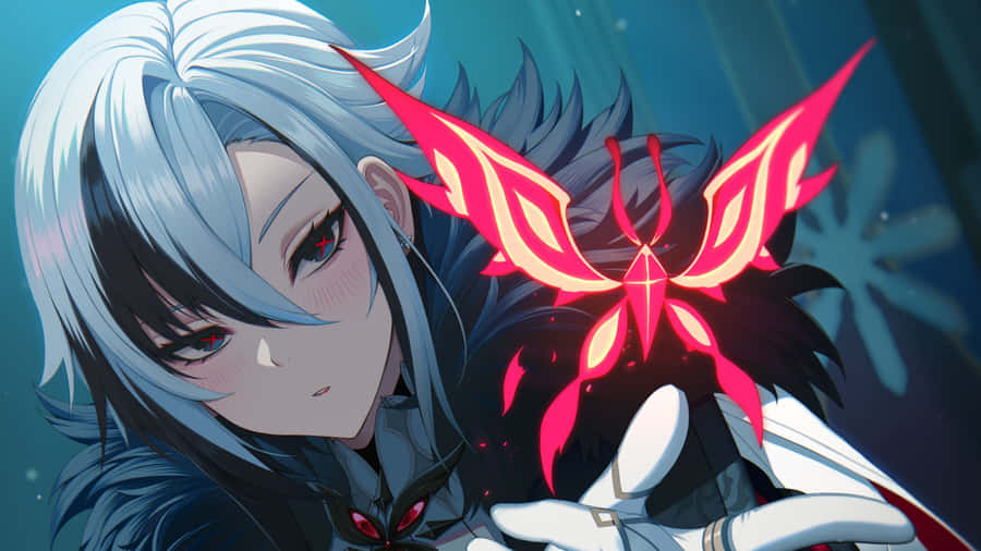 Arlecchino Character Art Wallpaper