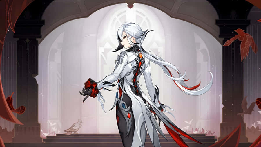 Arlecchino Character Design Wallpaper