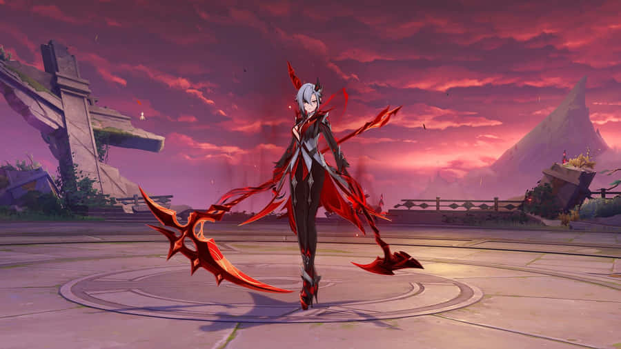 Arlecchino Character Design Wallpaper