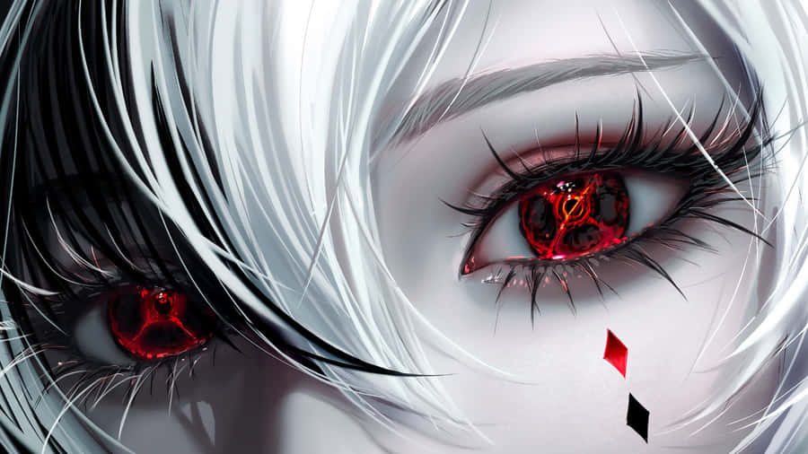 Arlecchino Inspired Anime Eyes Wallpaper