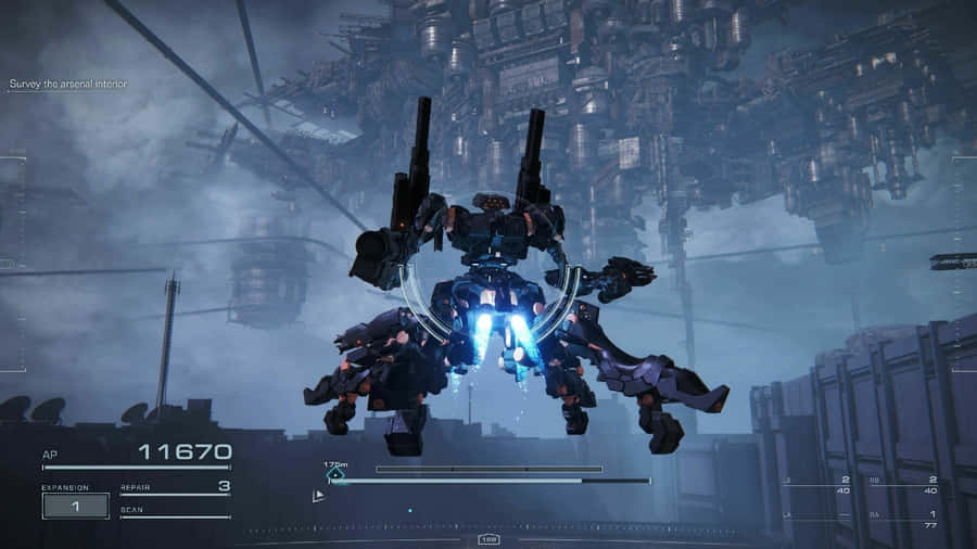 Armored Core Mech Flying Wallpaper