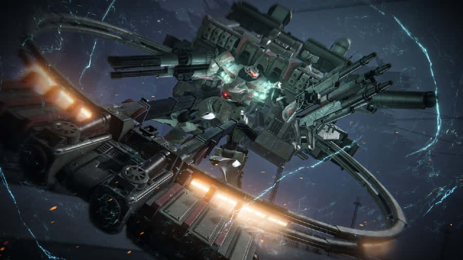 Armored_ Core_ Space_ Mech_ Battle Wallpaper