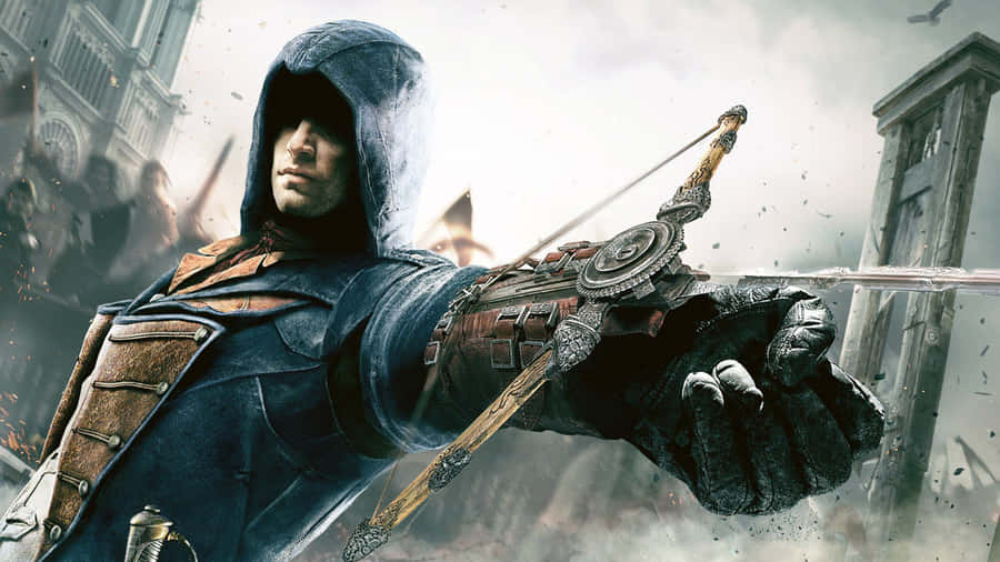 Arno Dorian - Revolutionary Assassin In Action Wallpaper