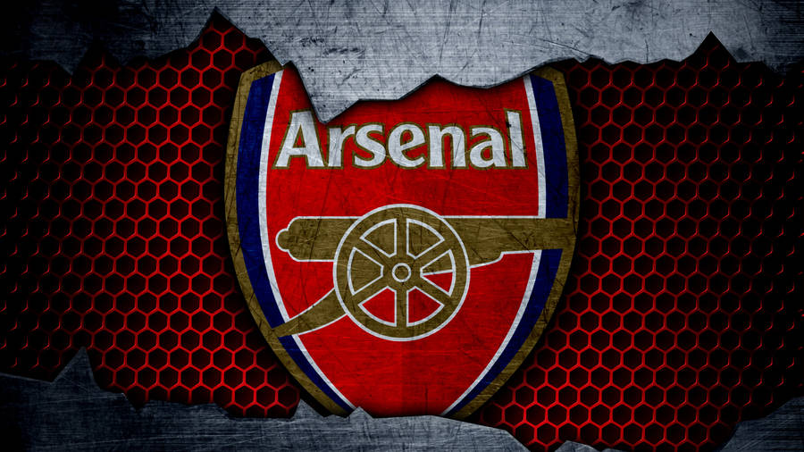 Arsenal Logo On Soccer Net Wallpaper