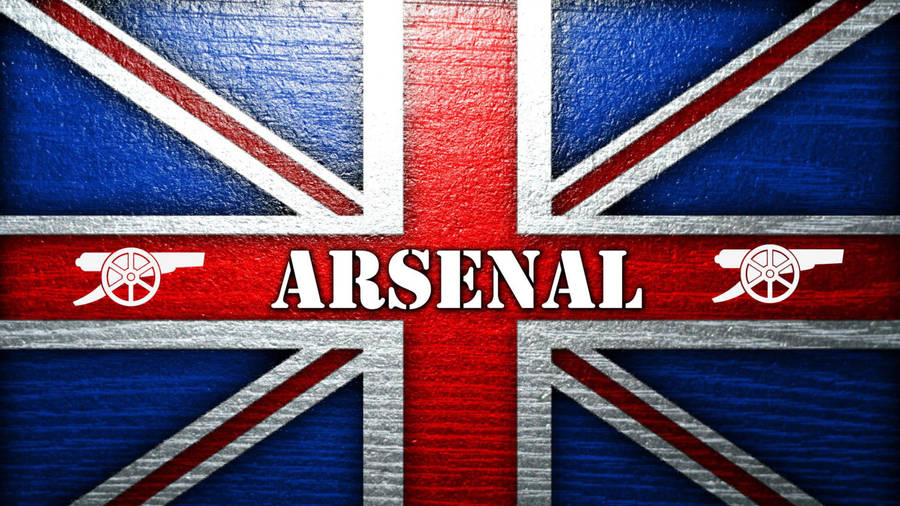 Arsenal On England Flag Wallpaper