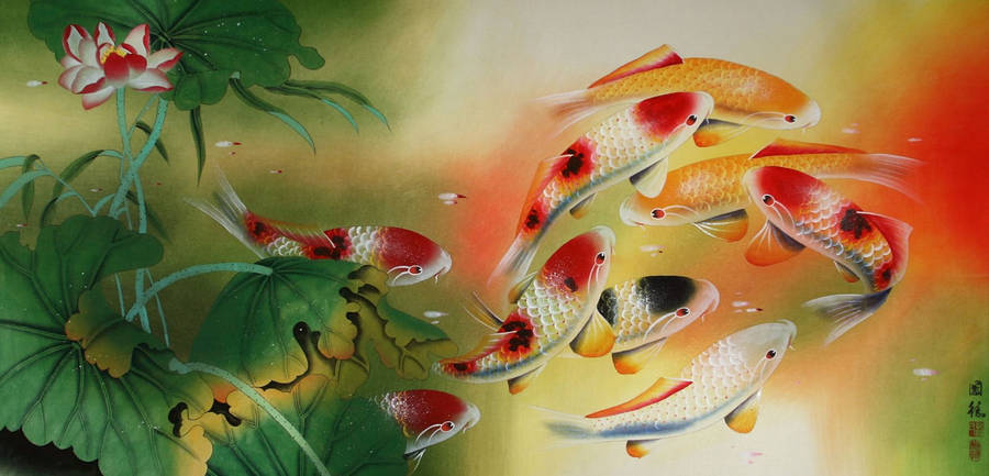 Art Beautiful Fish Wallpaper