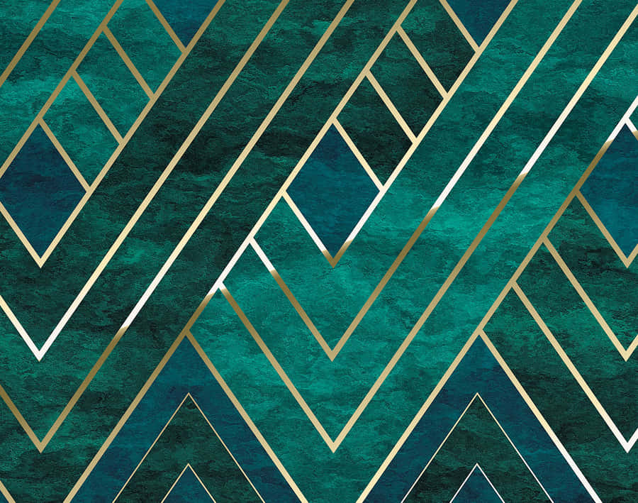 Art Deco Computer With A Unique Retro Style Wallpaper