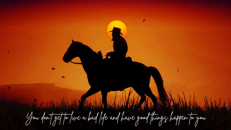 Arthur Morgan Sunset Wisdom Wallpaper