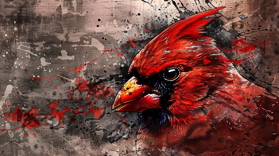 Artistic Cardinal Abstract Background Wallpaper