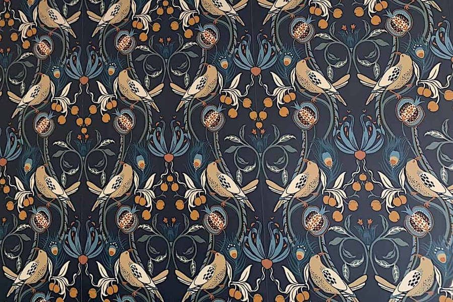 Artistic Dark Floral Design Wallpaper