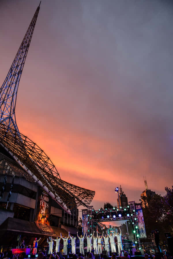 Arts Centre Melbourne Event Dusk Wallpaper