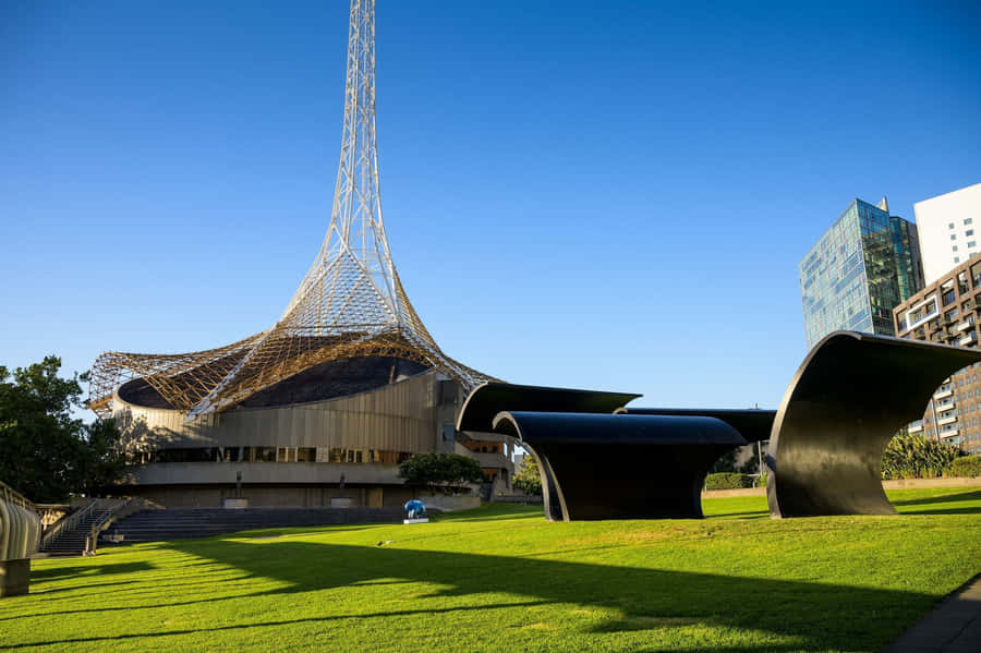 Arts Centre Melbourne Spireand Buildings Wallpaper