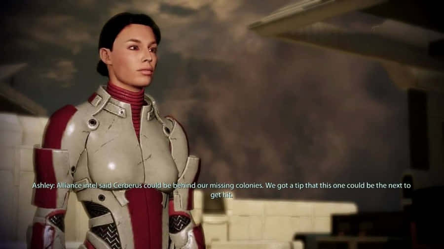 Ashley Williams, Stunning Pose On Blue Background Wallpaper