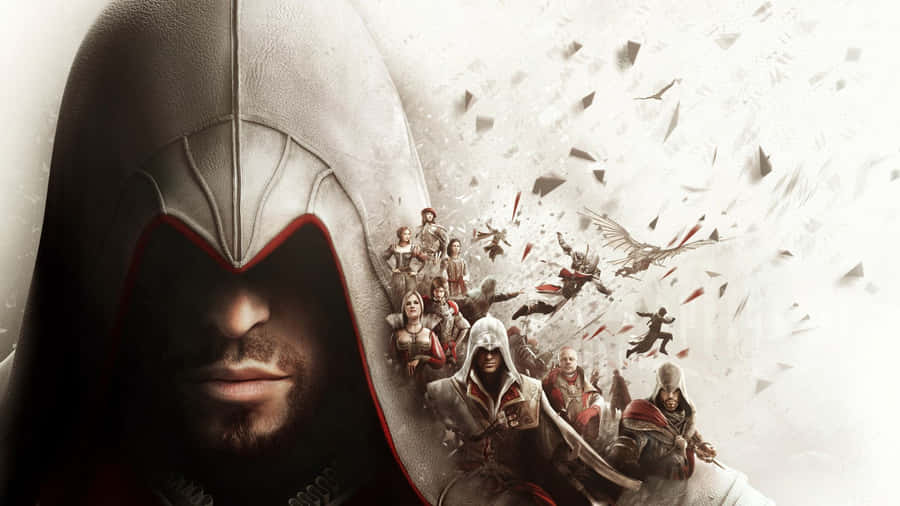 Assassin's Creed Ezio, The Legendary Master Assassin, In Action Wallpaper