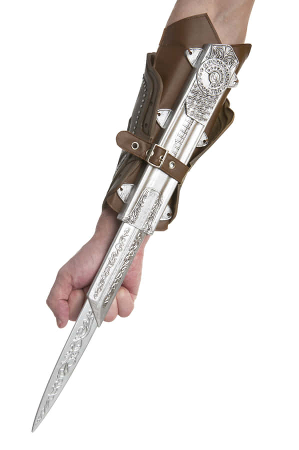 Assassin's Creed Protagonist Showcasing Hidden Blade Wallpaper