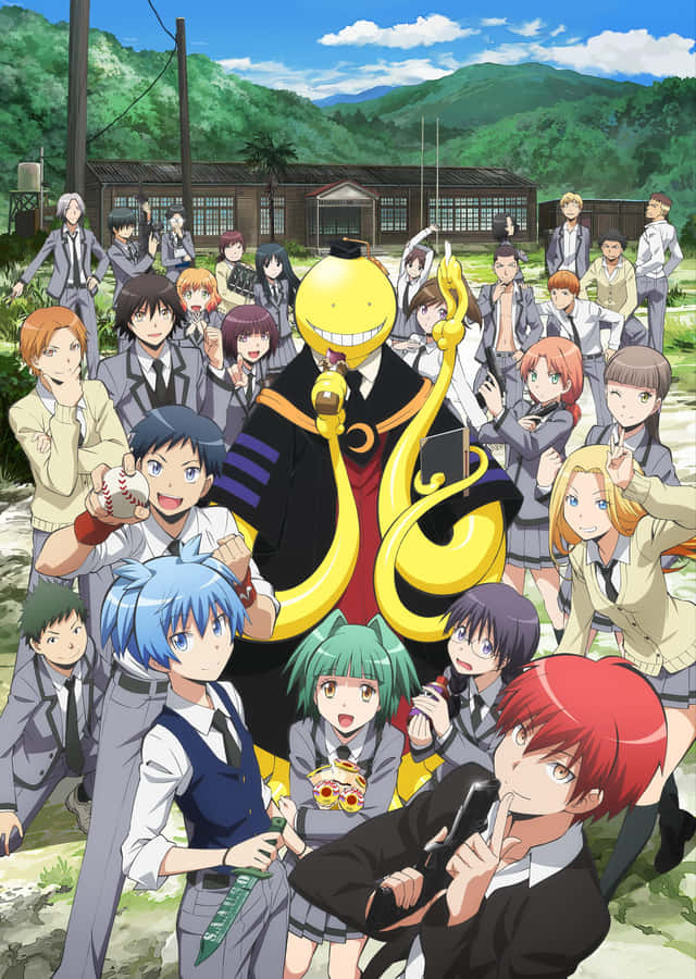 Assassination Classroom Group Pose Wallpaper