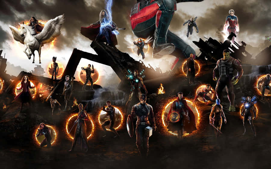 Assemble The Heroes Wallpaper