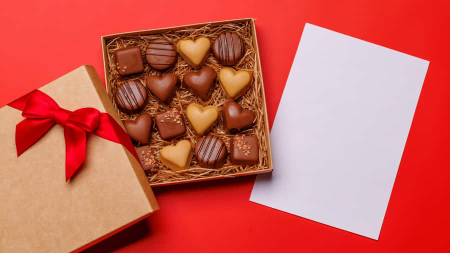 Assorted Heart Shaped Chocolates Wallpaper