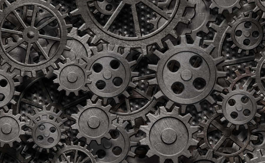 Assorted Metal Gears Texture Wallpaper