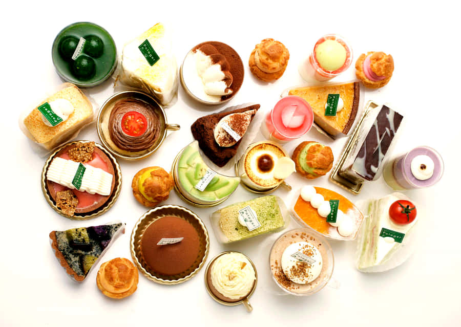 Assorted Platter Of Delicious Japanese Sweets Wallpaper