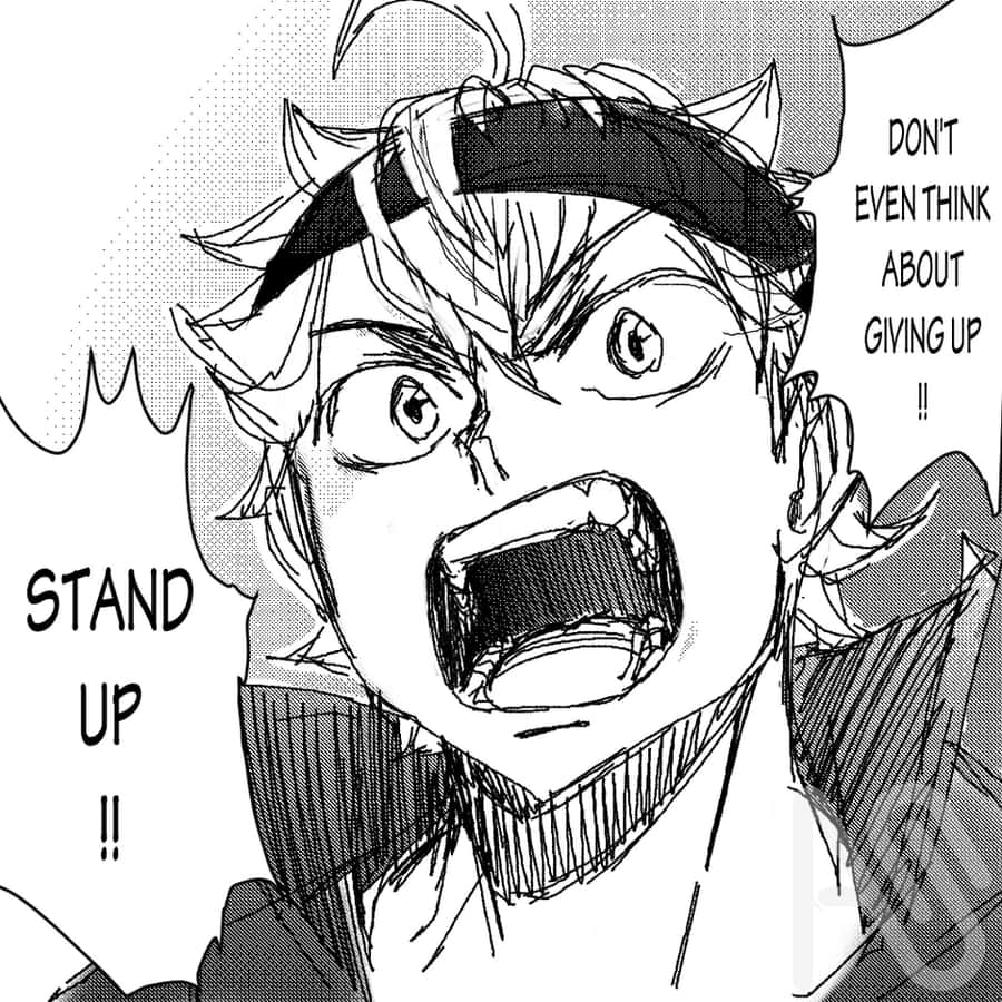Asta Inspiring Determination Manga Panel Wallpaper