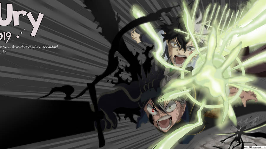 “asta Powers Up In Black Clover” Wallpaper