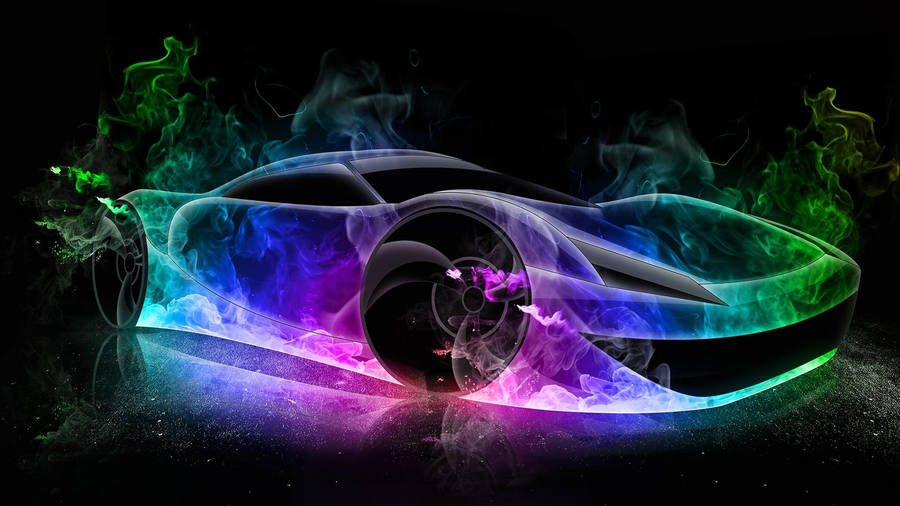 Astonishing Colorful Racing Cars Wallpaper
