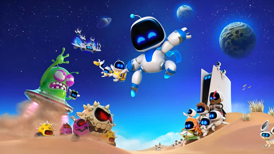 Astro Bot Adventure Gameplay Wallpaper