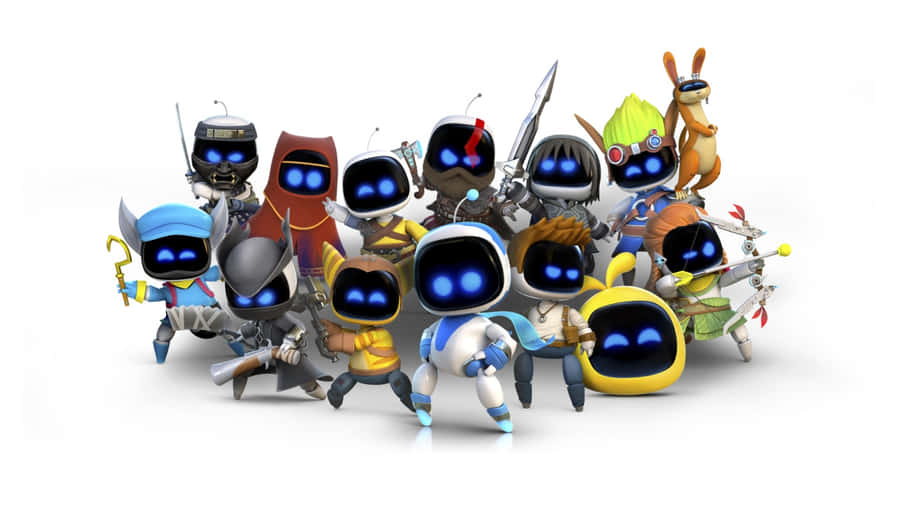 Astro Bot Characters Collection Wallpaper