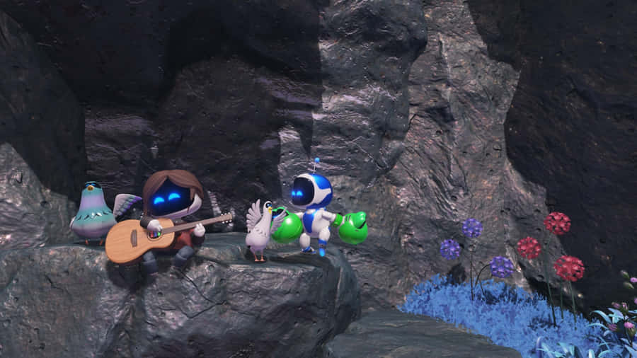 Astro Bot Playing Music Wallpaper