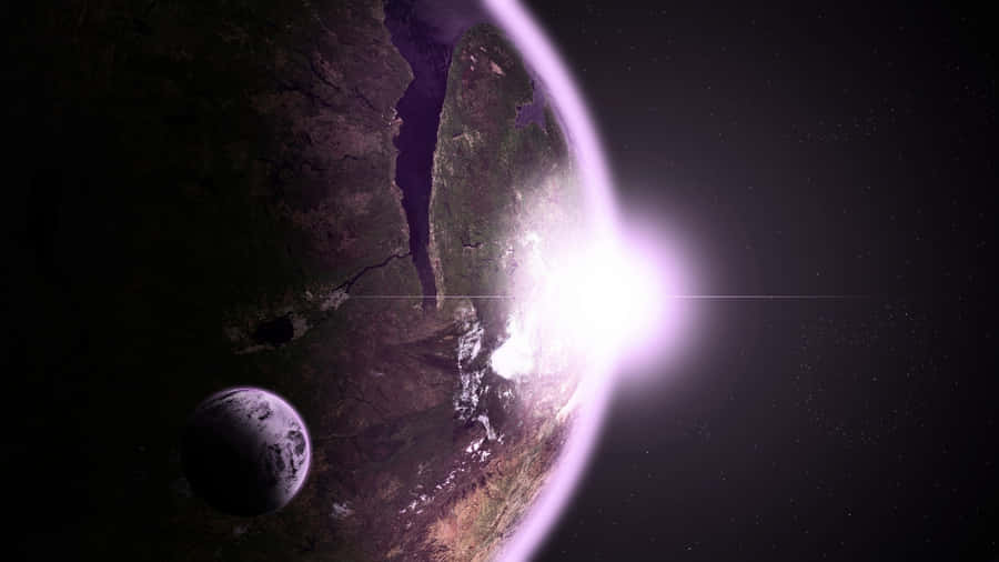 Astronaut Exploring Alien Planet Wallpaper