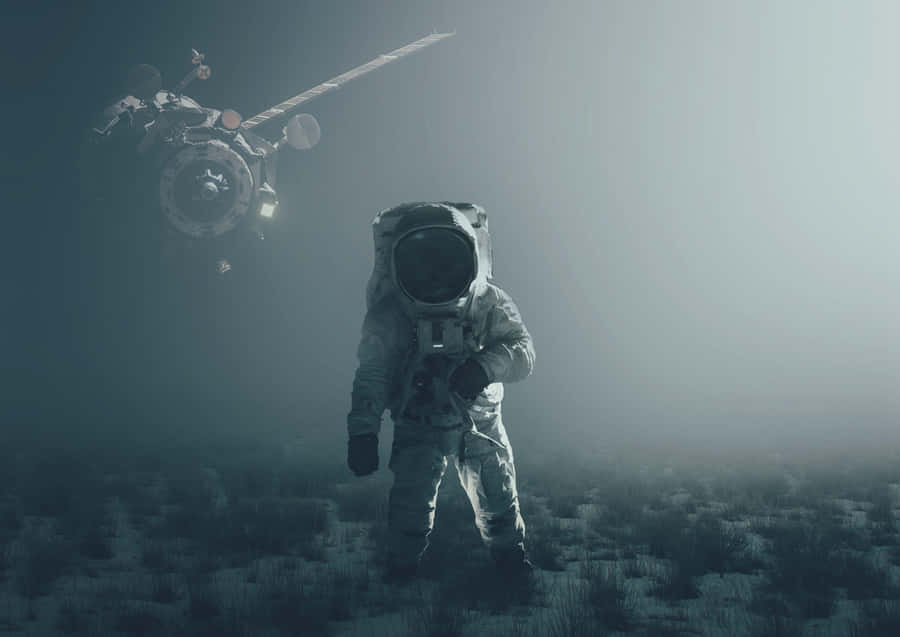 Astronaut Floating In The Open Expanse Of Space Wallpaper